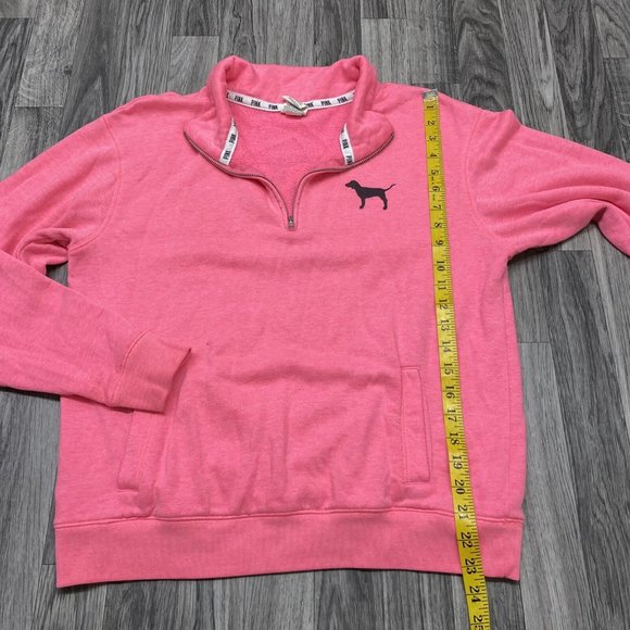 PINK VICTORIA'S SECRET Graphic Hot Pink Pullover Sweatshirt Women's Size Small - Picture 8 of 11